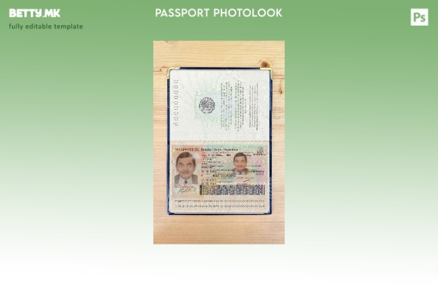 Шаблон за изглед на фотографија од пасош во Мексико во модерен стил